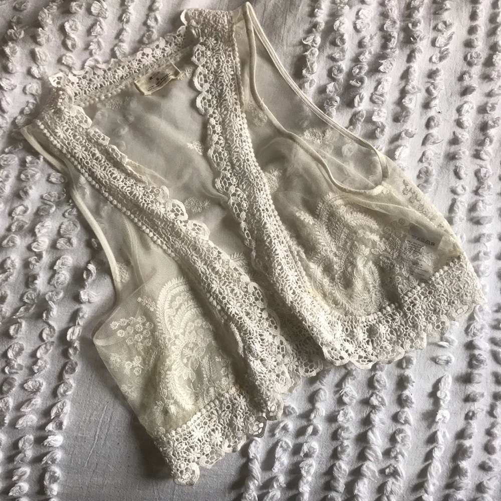 White Lace Vest